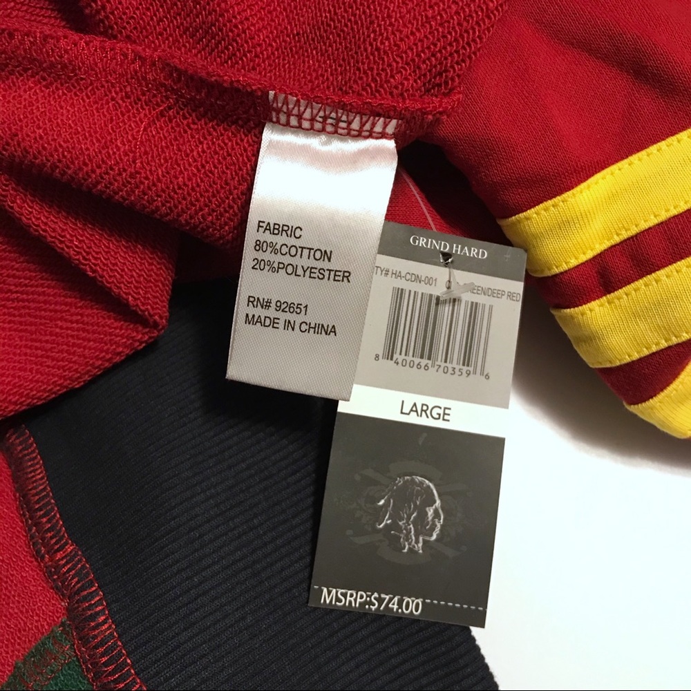 Heritage by America NWT Varsity Cardigan Jacket L - Picture 11 of 12